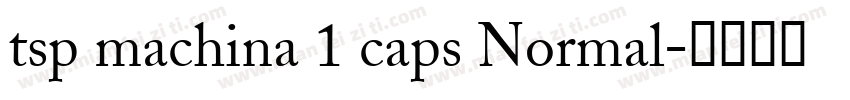 tsp machina 1 caps Normal字体转换